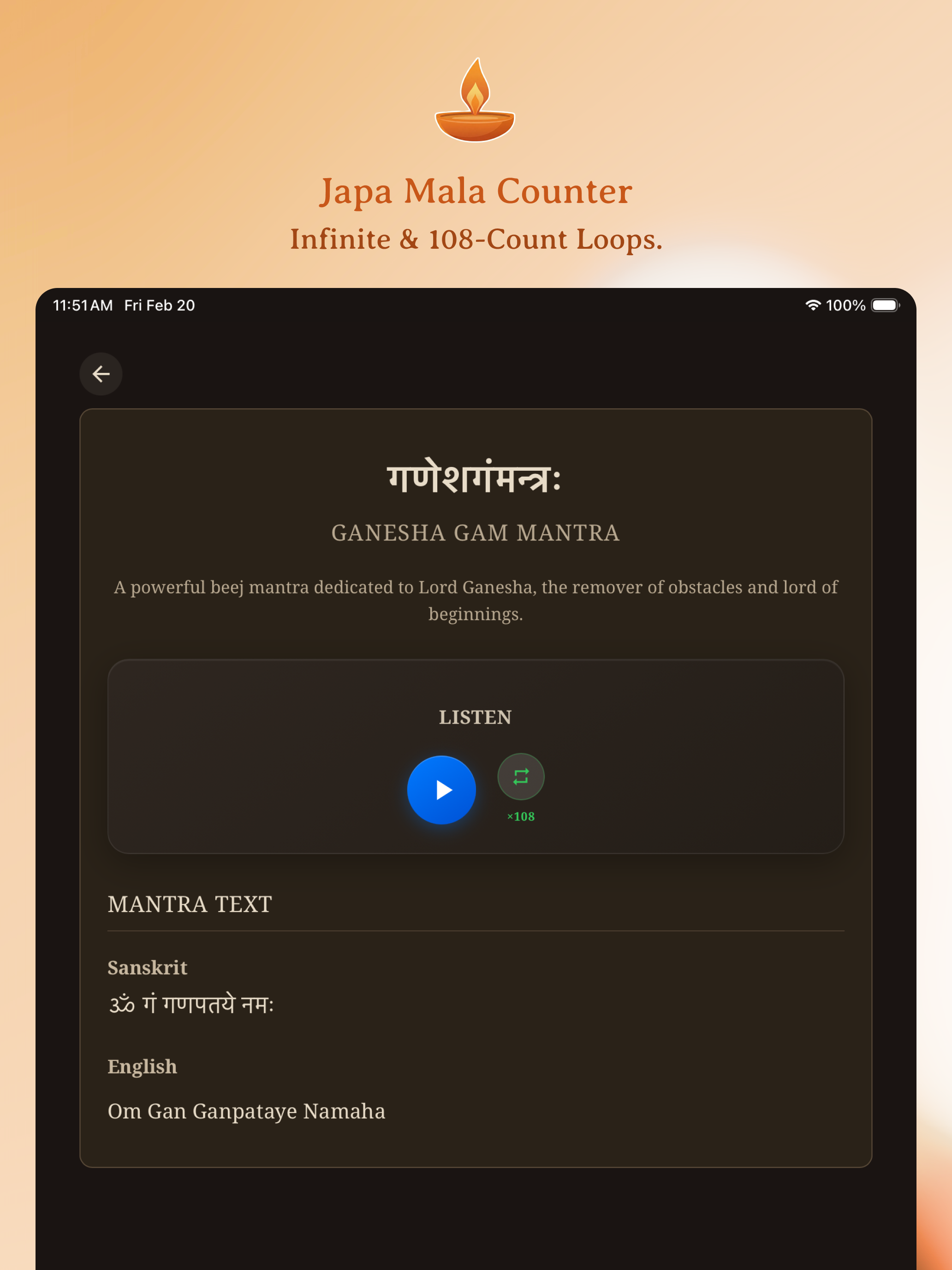 Japa Mala: Mantra & 108 Count